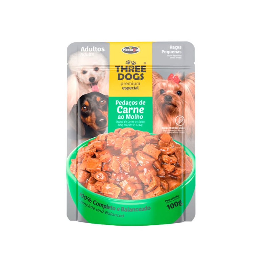 Three Dogs Sachet Adulto Raza Pequeña